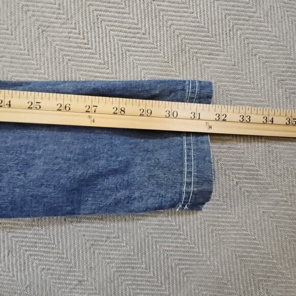 Duck Head Full Zip Hoodie Chore Jacket Women's Size Large Blue Chambray EUC - Picture 11 of 13